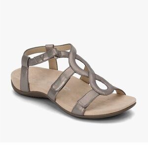 Vionic “Jodie” metalic strappy‎ sandals with adjustable straps size 10